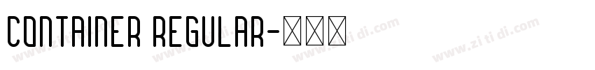 CONTAINER REGULAR字体转换